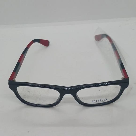 NWT RX-ABLE POLO RALPH LAUREN EYEGLASS FRAMES 2240 (with soft case) BLACK & RED - Picture 3 of 5